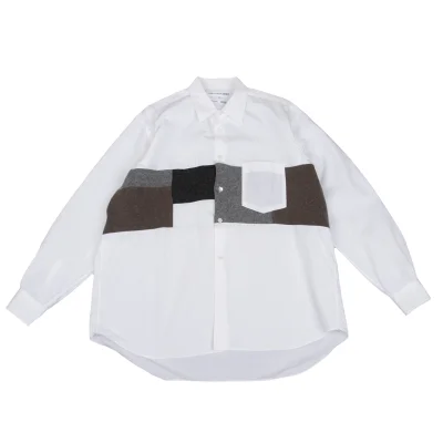 COMME des GARCONS SHIRT Front Knit Switching Shirt