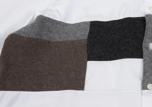 COMME des GARCONS SHIRT Front Knit Switching Shirt K-168530_005