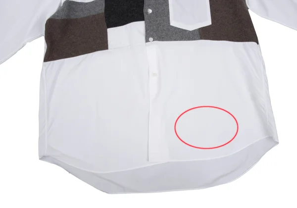 COMME des GARCONS SHIRT Front Knit Switching Shirt K-168530_008