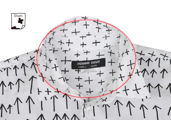 COMME des GARCONS HOMME DEUX Cotton Patterned Long Sleeve Shirt K-168531_005