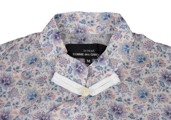 tricot COMME des GARCONS Colorful Dot Embroidery Floral Printed Wrap Blouse K-168532_004