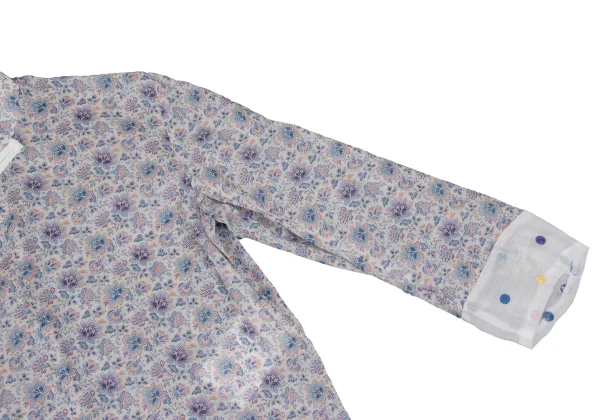 tricot COMME des GARCONS Colorful Dot Embroidery Floral Printed Wrap Blouse K-168532_006