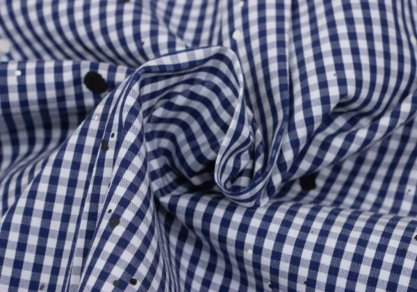 COMME des GARCONS HOMME Splash Painted Check Short Sleeve Shirt K-168533_017