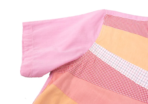 COMME des GARCONS HOMME Panel Switching Short Sleeve Shirt K-168534_007