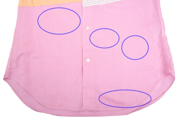 COMME des GARCONS HOMME Panel Switching Short Sleeve Shirt K-168534_008