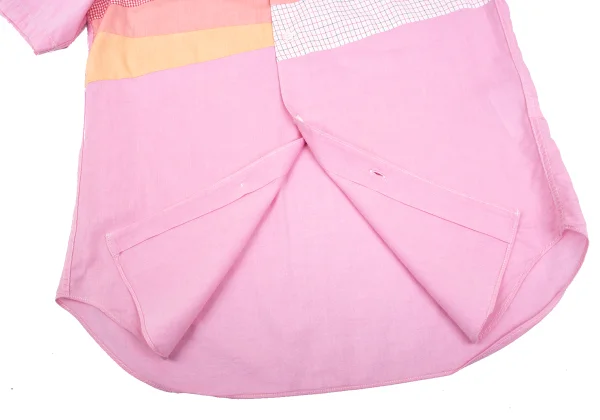 COMME des GARCONS HOMME Panel Switching Short Sleeve Shirt K-168534_013