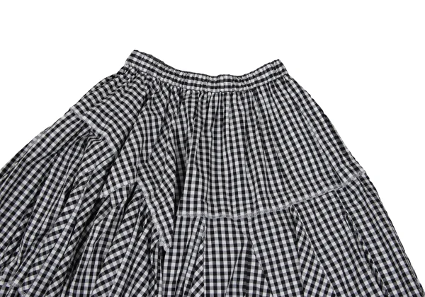 COMME des GARCONS Checkered Switching Flare Skirt K-168535_003