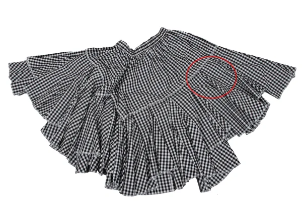 COMME des GARCONS Checkered Switching Flare Skirt K-168535_007