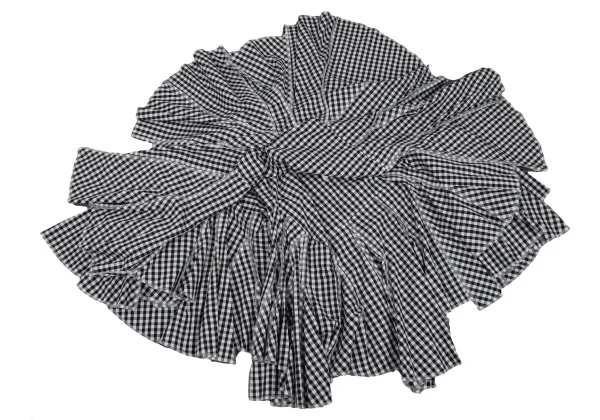 COMME des GARCONS Checkered Switching Flare Skirt K-168535_010