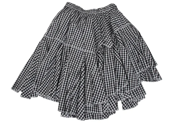 COMME des GARCONS Checkered Switching Flare Skirt K-168535_011