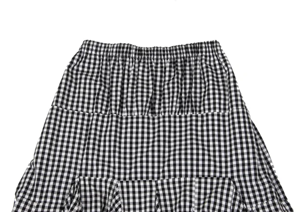 COMME des GARCONS Gingham Check Gathered Skirt K-168536_003