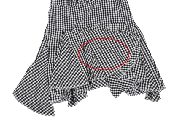COMME des GARCONS Gingham Check Gathered Skirt K-168536_012