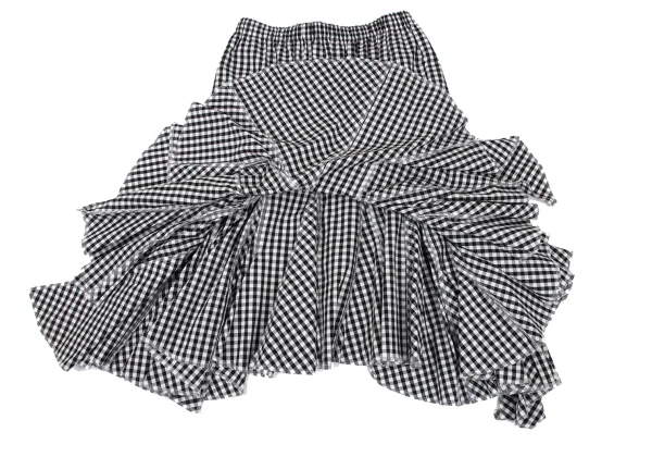 COMME des GARCONS Gingham Check Gathered Skirt K-168536_014
