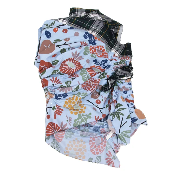 COMME des GARCONS Check Switching Reconstructed Sleeveless Blouse K-168537_016