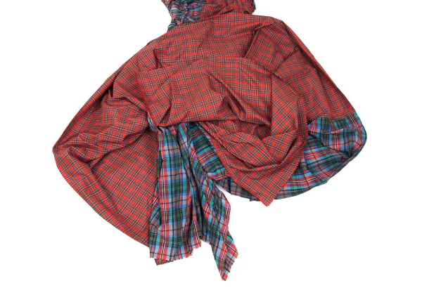 COMME des GARCONS Cutting Checked Halter Neck Dress K-168547_010