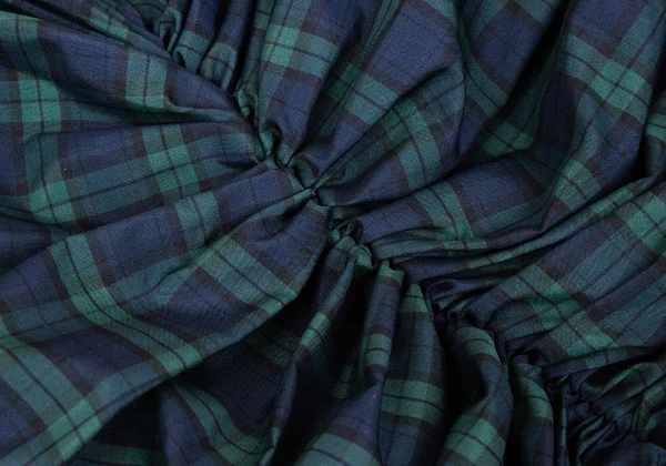 COMME des GARCONS Checkered Panel Gather Sleeveless Dress K-168548_006