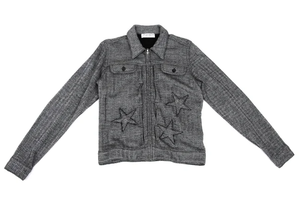 robe de chambre COMME des GARCONS Wool Blend Star Jacquard Herringbone Jacket K-168553_002