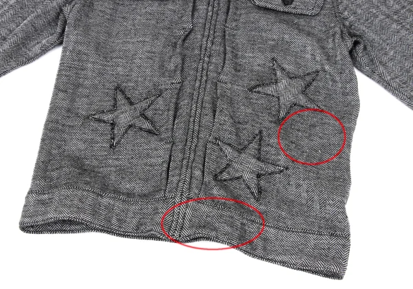 robe de chambre COMME des GARCONS Wool Blend Star Jacquard Herringbone Jacket K-168553_010