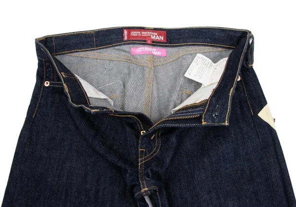 JUNYA WATANABE MAN PINK×Levi's Paisley Inside Striped Patch Jeans K-168558_009