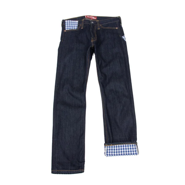 JUNYA WATANABE MAN PINK COMME des GARCONS×Levi's Check Patch Jeans  Indigo,Blue S K-168559_001