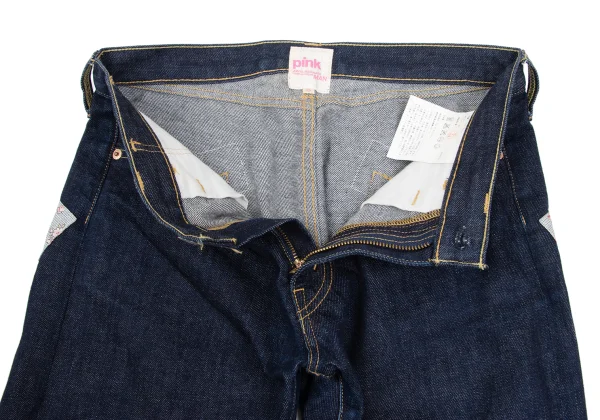 JUNYA WATANABE MAN PINK COMME des GARCONS Floral Check Patch Jeans K-168561_009