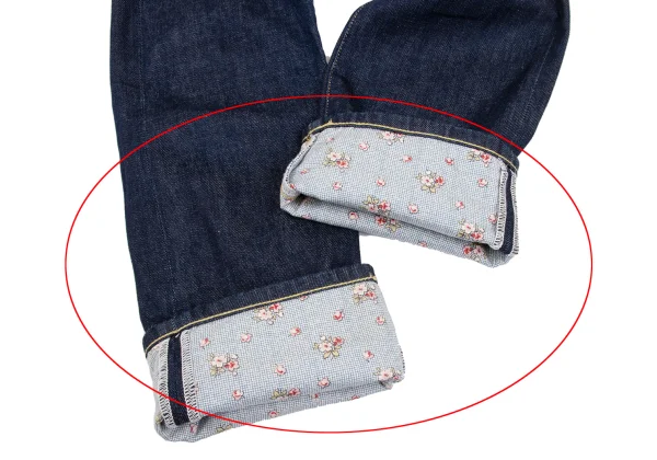 JUNYA WATANABE MAN PINK COMME des GARCONS Floral Check Patch Jeans K-168561_013