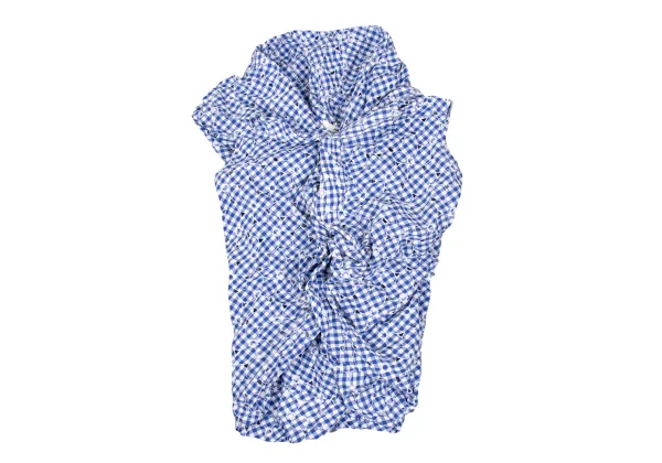 JUNYA WATANABE COMME des GARCONS Checked Floral Embroidery Blouse K-168562_002