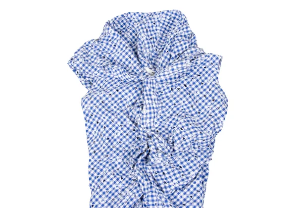 JUNYA WATANABE COMME des GARCONS Checked Floral Embroidery Blouse K-168562_003