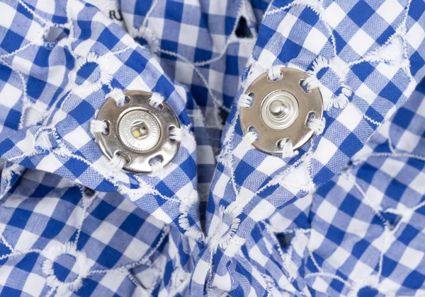 JUNYA WATANABE COMME des GARCONS Checked Floral Embroidery Blouse K-168562_005