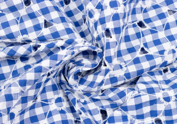 JUNYA WATANABE COMME des GARCONS Checked Floral Embroidery Blouse K-168562_012