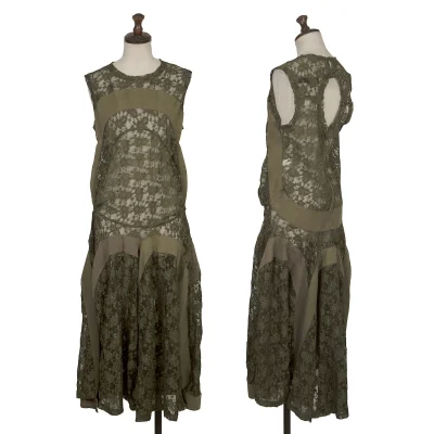 JUNYA WATANABE COMME des GARCONS Floral Lace Panel Sleeveless Dress