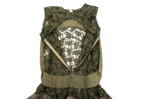 JUNYA WATANABE COMME des GARCONS Floral Lace Panel Sleeveless Dress K-168564_017