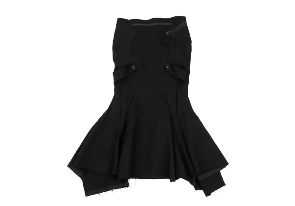 JUNYA WATANABE COMME des GARCONS Wool Cutting Reconstructed Flare Skirt K-168567_002