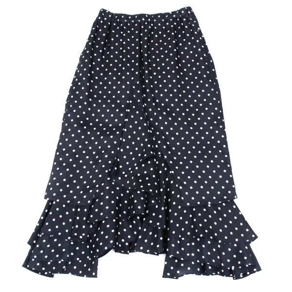 JUNYA WATANABE COMME des GARCONS Cupro Polka Dot Printed Ruffle Skirt K-168572_002