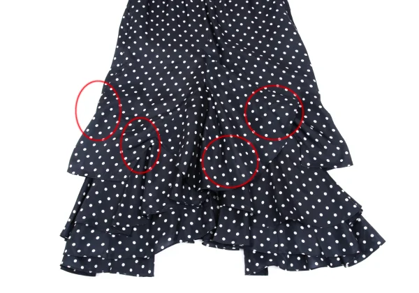 JUNYA WATANABE COMME des GARCONS Cupro Polka Dot Printed Ruffle Skirt K-168572_008
