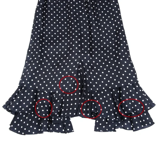 JUNYA WATANABE COMME des GARCONS Cupro Polka Dot Printed Ruffle Skirt K-168572_015