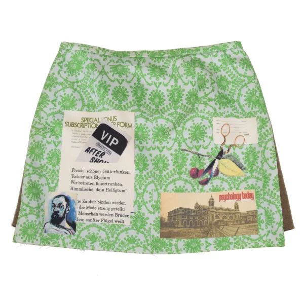 UNDERCOVER Switching Materials Damask Pattern Mini Skirt K-168577_002