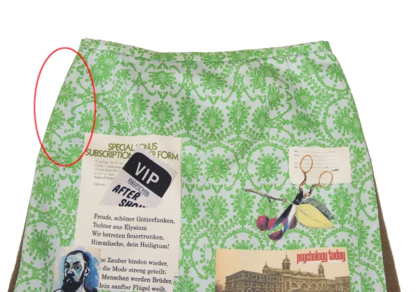 UNDERCOVER Switching Materials Damask Pattern Mini Skirt K-168577_003