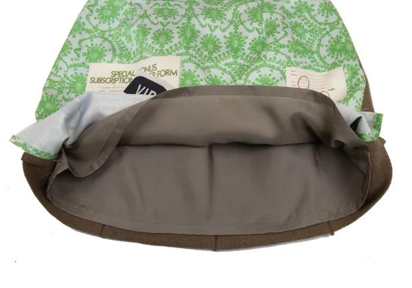 UNDERCOVER Switching Materials Damask Pattern Mini Skirt K-168577_014