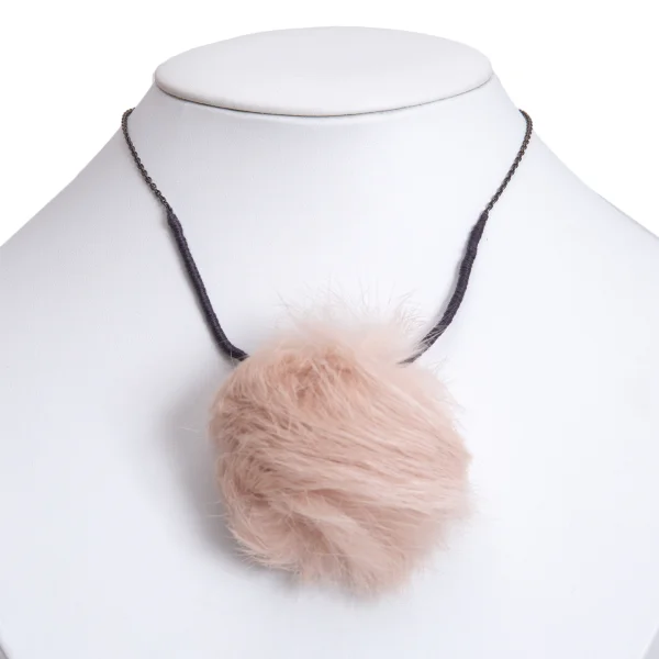 UNDERCOVER Rabbit Fur Neckless Pink  K-168579_001