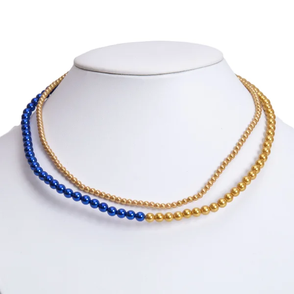UNDERCOVER Bi-color Neckless Blue,Gold  K-168582_001
