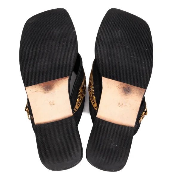 JUNYA WATANABE COMME des GARCONS Double Zip Leather Sandal K-168583_010