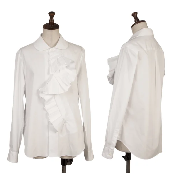 COMME des GARCONS Frill Design Round-collar Blouse White S K-168584_001