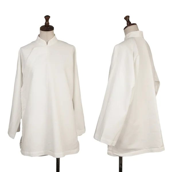 COMME des GARCONS Poly Wrap Design Stand-collar Jacket White XS K-168585_001