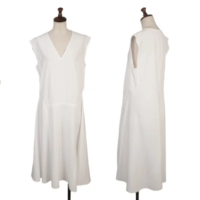 Yohji Yamamoto FEMME Rayon V-neck Sleeveless Dress
