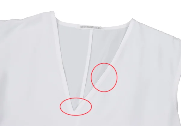 Yohji Yamamoto FEMME Rayon V-neck Sleeveless Dress K-168586_004