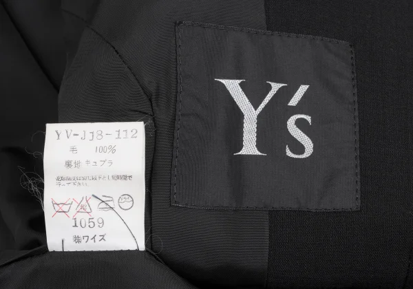 Y's Wool Concealed Button Jacket K-168588_016