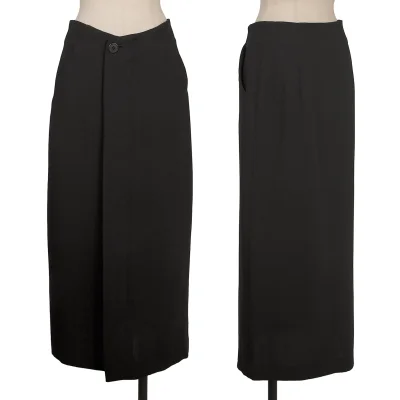 Y's Wool Concealed Zip Skirt