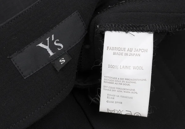 Y's Wool Concealed Zip Skirt K-168589_012