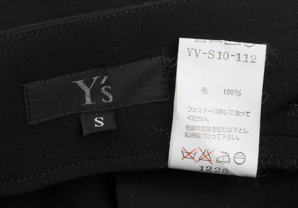 Y's Wool Concealed Zip Skirt K-168589_013